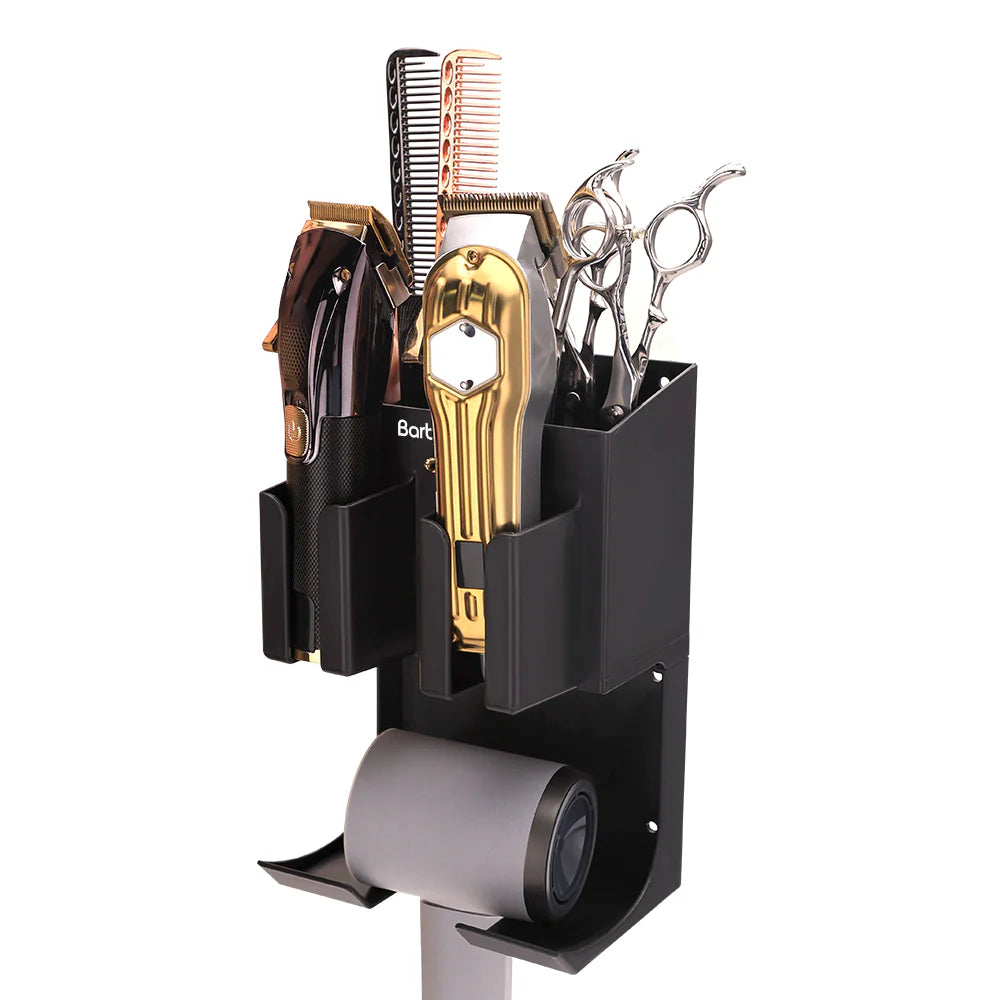 Wall-Mounted Barber Tool Organizer – Storage Rack for Hairdressing Stations
