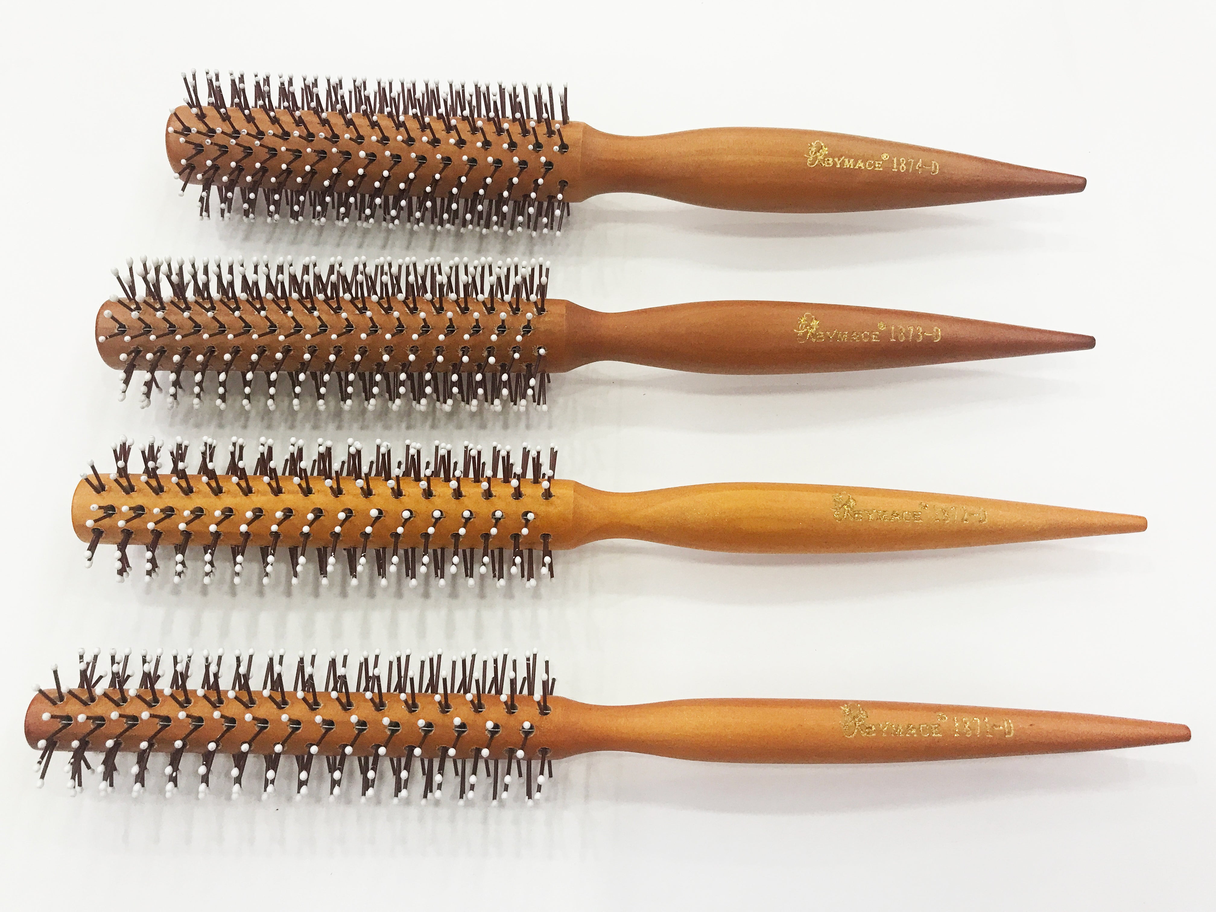 Professional Wooden Deluxe Round Hair Brush - 1871D