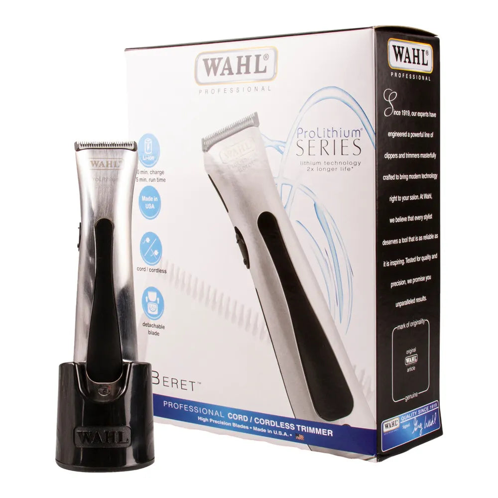 Wahl Beret Beard Trimmer For Men Pro Lithium Brushed Aluminium