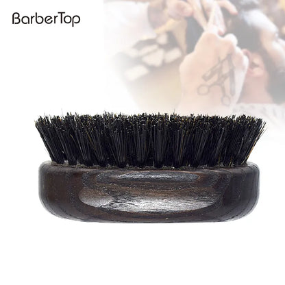 Oval Shaped Beard Styling Brush dark chocolate