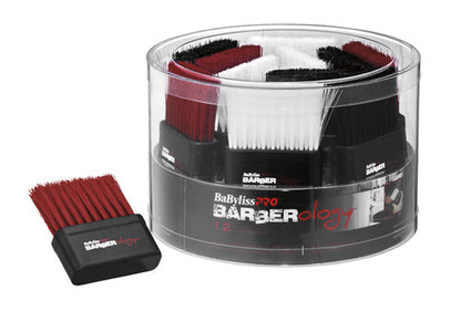 BaBylissPRO Barberology Neck Brush Red/Black/White - 12pc Tub