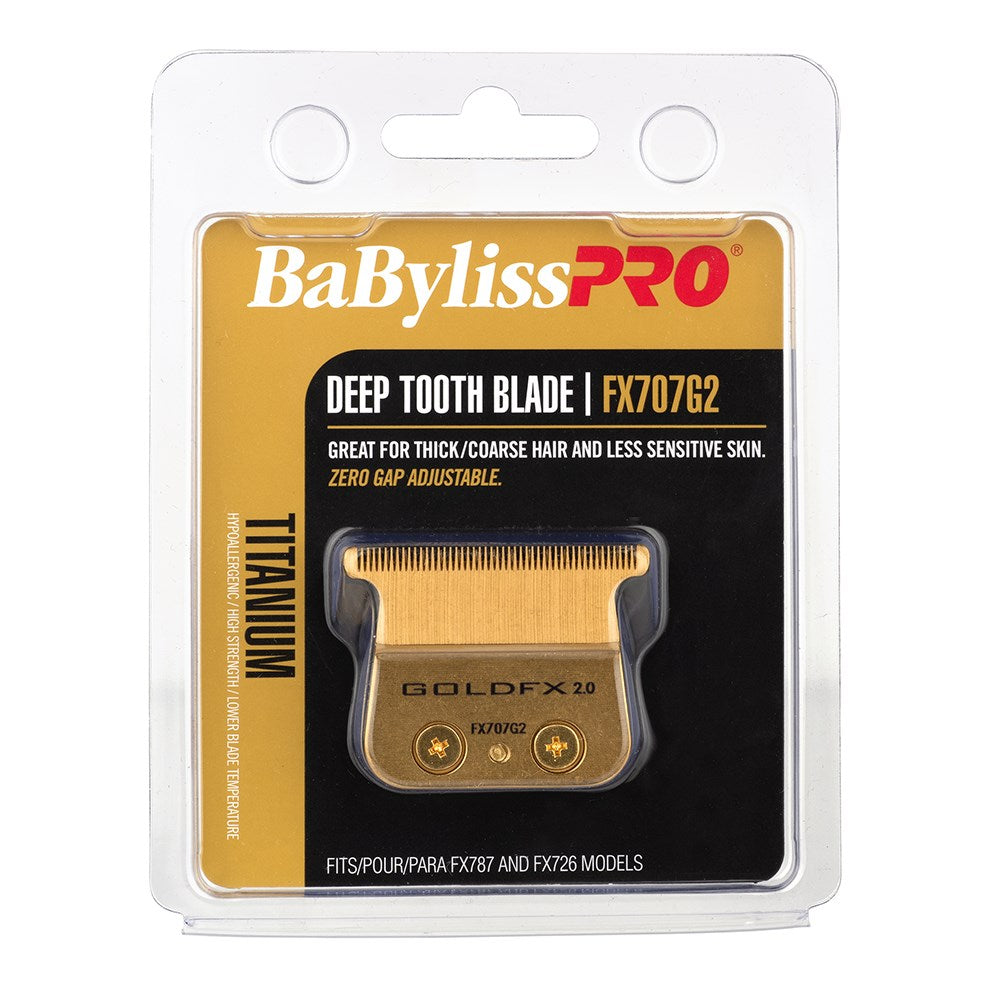 BaBylissPRO Gold FX Trimmer Blades REPLACEMENT T-Blade 2.0mm Deep Tooth