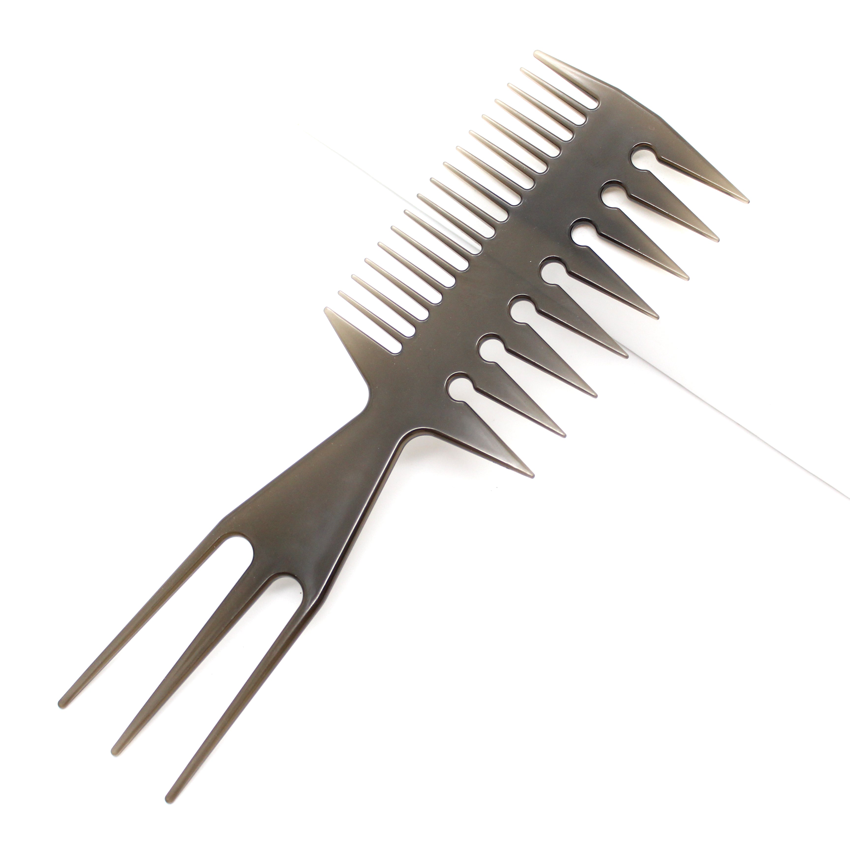 3 Sided Hair Style Comb Afro Wide Tooth Comb - N06-1