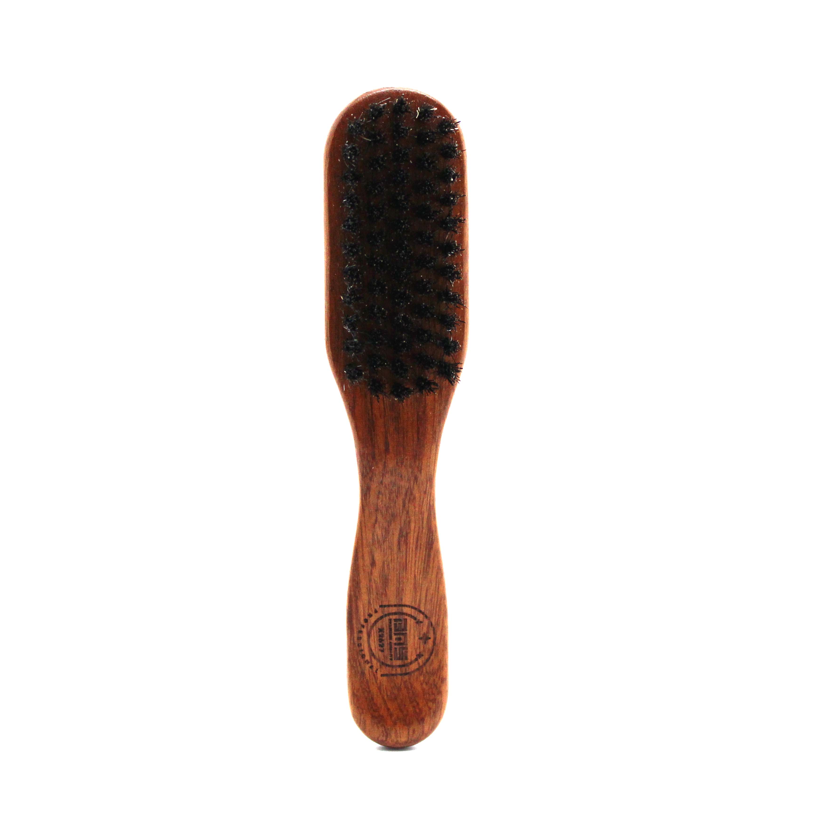 Wooden Barber Fade Brush for hair cutting - Boar Bristle