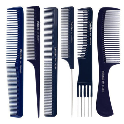 Dateline Professional Blue Celcon 501 Fine Plastic Tail Comb 20cm