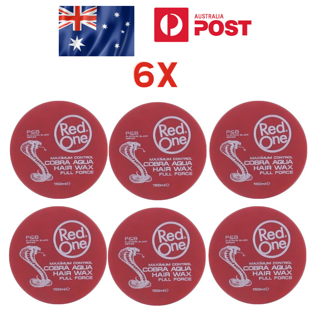 6x RedOne Cobra Hairstyling Wax full force Red One 150ml