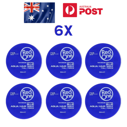 6x RedOne Blue Hairstyling Wax full force Red One 150ml