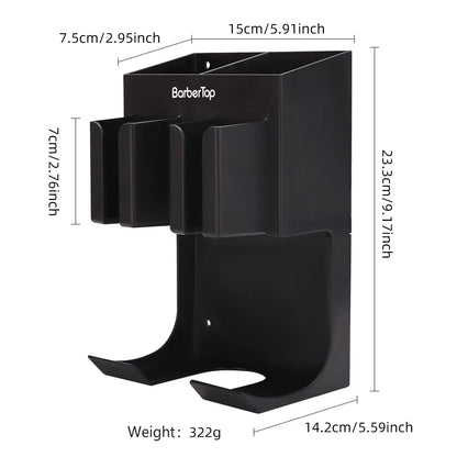 Wall-Mounted Barber Tool Organizer – Storage Rack for Hairdressing Stations