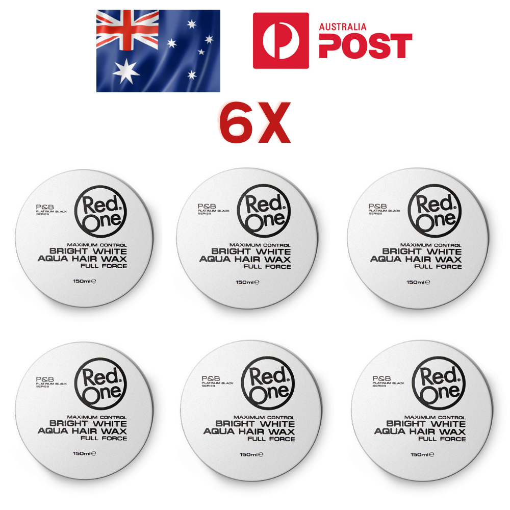 6x RedOne White Hairstyling Wax full force Red One 150ml