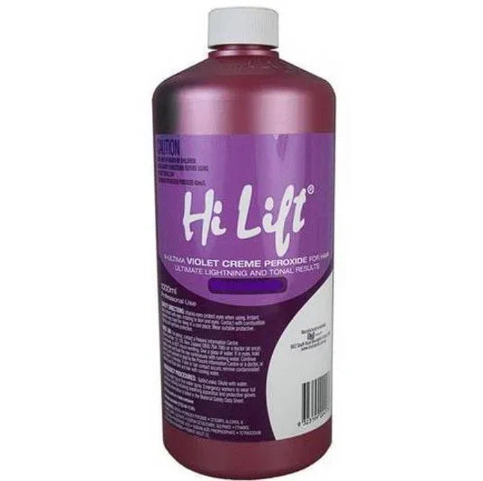 Hi Lift Violet 10 Vol 3% Cream Peroxide 1L - Gentle Lift & Tone for Subtle Blonde Enhancement