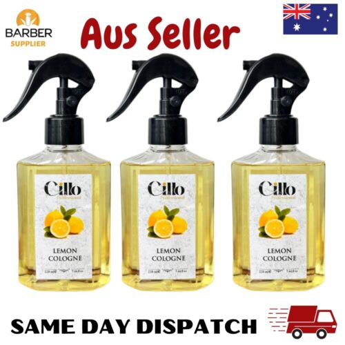 Cillo Aftershave Cologne 3x220ml Natural Lemon Barber After Shave