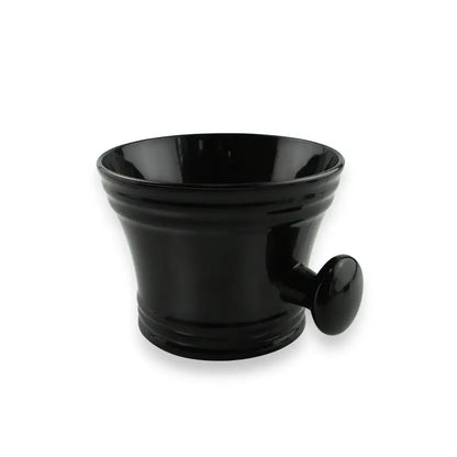 Plastic Shave Mug Bowl with Handle - Black and White - H16-H17