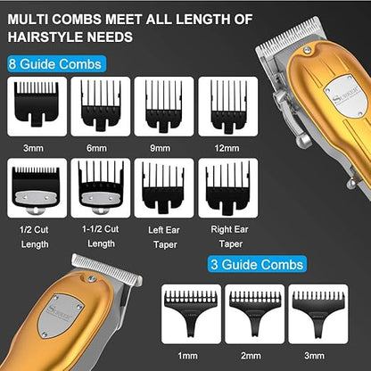 Hair Clippers For Men Professional Beard Trimmer Cordless Hair Cutting Grooming Kit