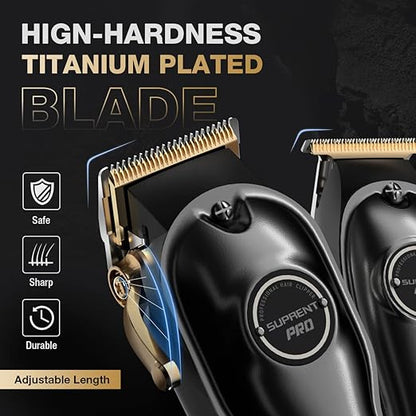 Professional Hair Clippers for Men - Barber Clipper Set with LED Display