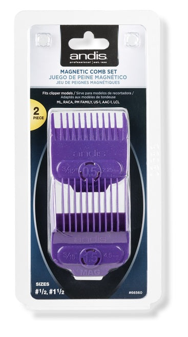 ANDIS Magnetic Clipper comb Attachment Set #0.5 & #1.5 - 2pcs