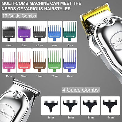 Hair Clippers For Men IPX7 Waterproof Cordless Barber Clipper for Hair Cutting Kit