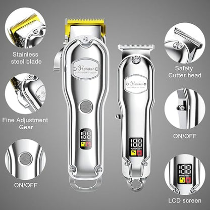 Hair Clippers For Men IPX7 Waterproof Cordless Barber Clipper for Hair Cutting Kit