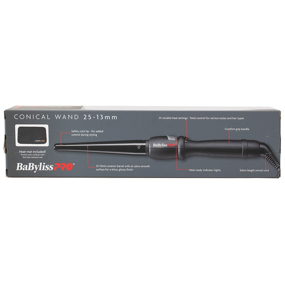 BaBylissPRO Ceramic Conical 25-13mm Hair Curling Iron Regular