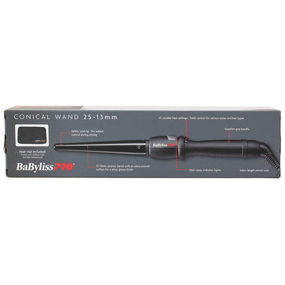 BaBylissPRO Ceramic Conical 25-13mm Hair Curling Iron Regular