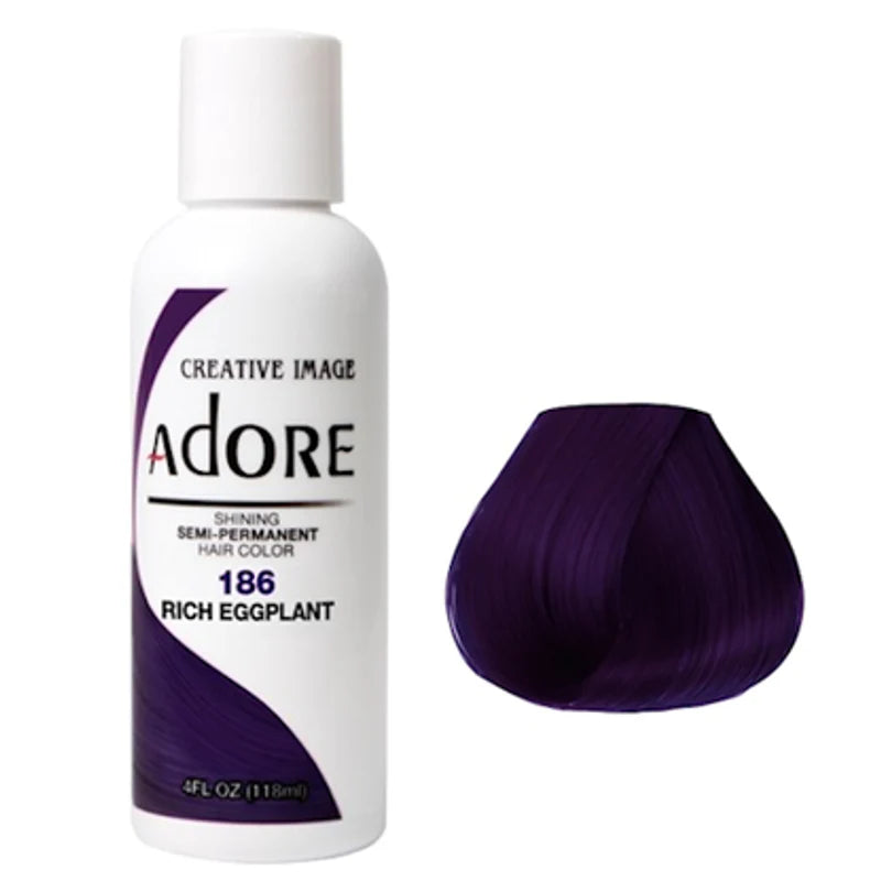 Adore Semi Permanent Hair Colour 186 Rich Eggplant 118ml