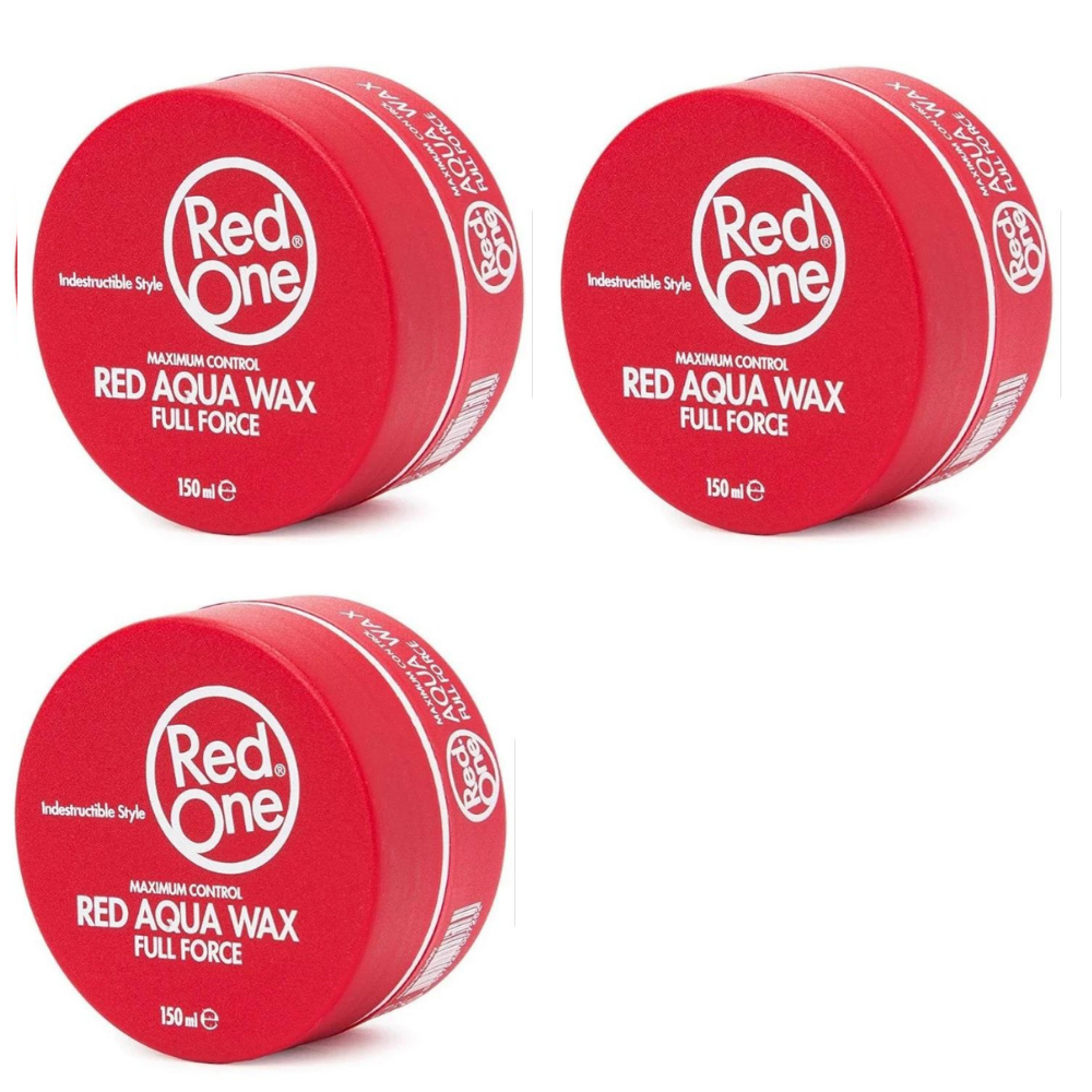 3 x RedOne Red Aqua Hair Styling Wax Full Force | 150 ml | Red One Wax