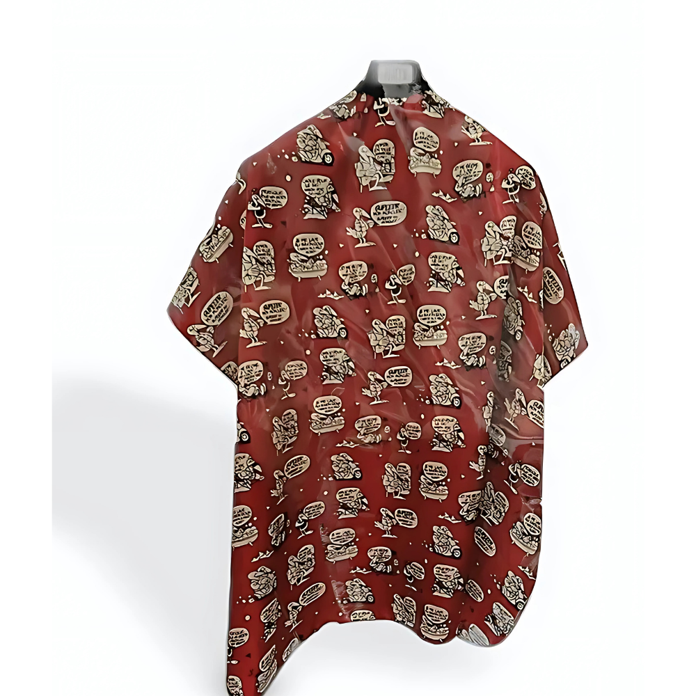 Dincer Star Child Barber Cape Patterned - Red