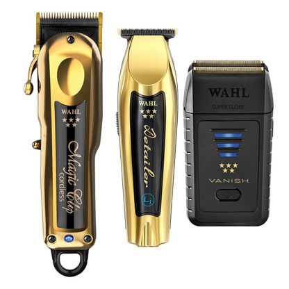 Wahl Gold Magic Clipper Trio Pack Cordless - Hair Cutting Set