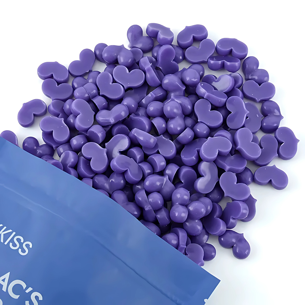 Lavender Heart Shape Purple Wax Bean 500g Bag - WX01