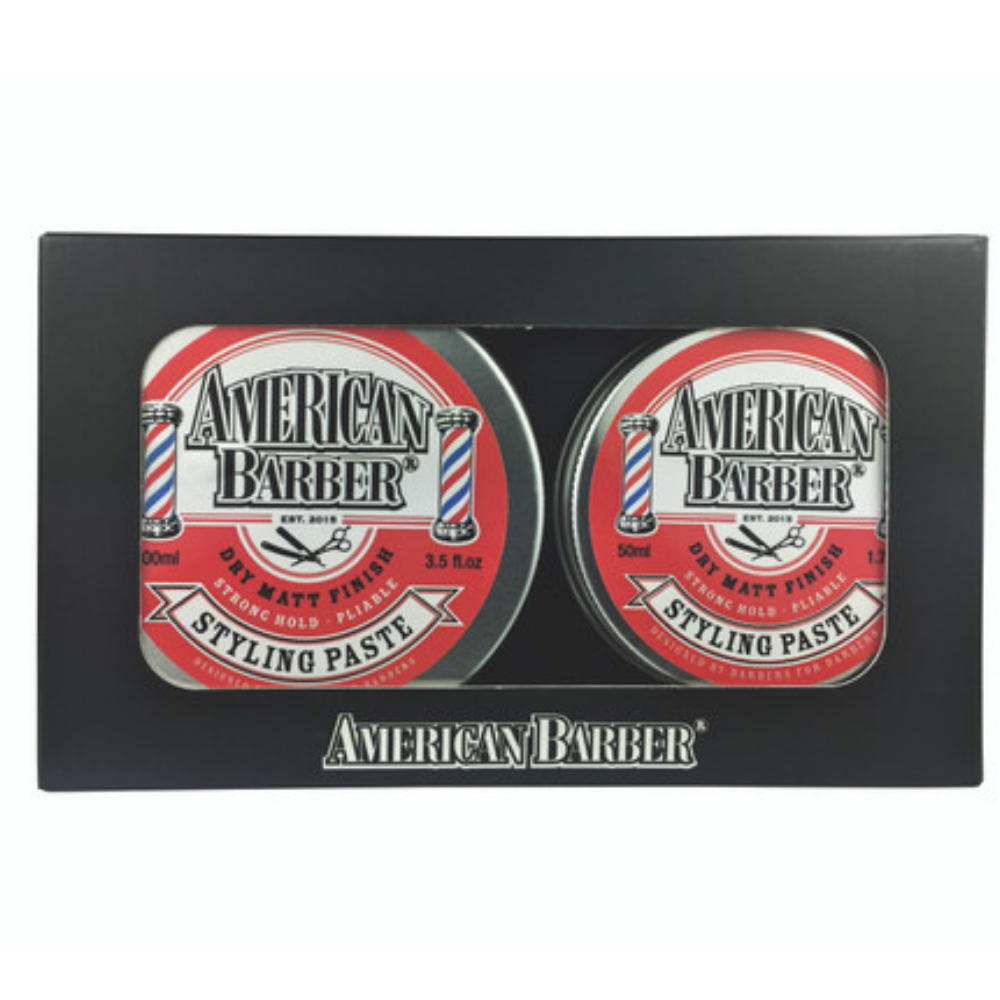 American Barber 50ml-100ml Hair Styling Wax Red Man Paste Duo