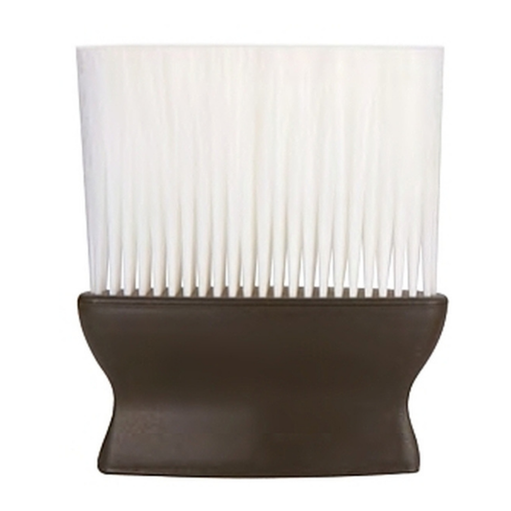 Neck Brush - Wide Black Handle with White Bristles