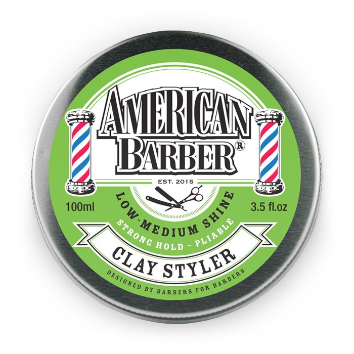 American Barber 100ml Hair Styling Wax Green Clay Effect