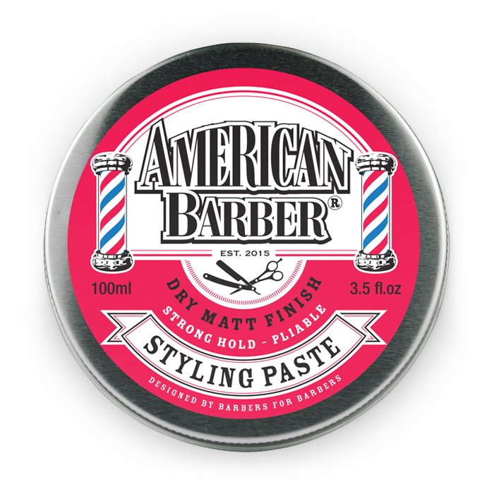 American Barber 100ml Hair Styling Wax Red Man Paste Duo