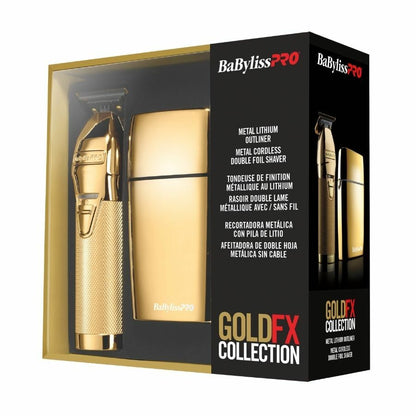 BaBylissPRO Shaver Cordless Gold Hair Barber Trimmer Set