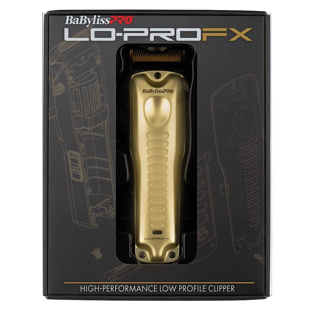 BaBylissPRO LoPROFX Professional Barber Clippers Gold