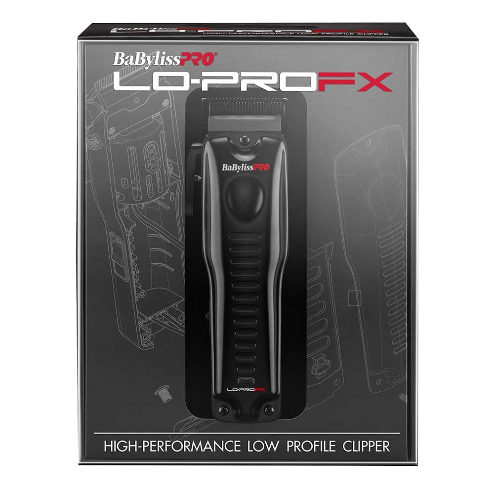 BaBylissPRO LoPROFX Professional Barber Clippers - Black