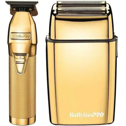 BaBylissPRO Gold Barber Trimmer Set Foil FX02 Double Foil Shaver