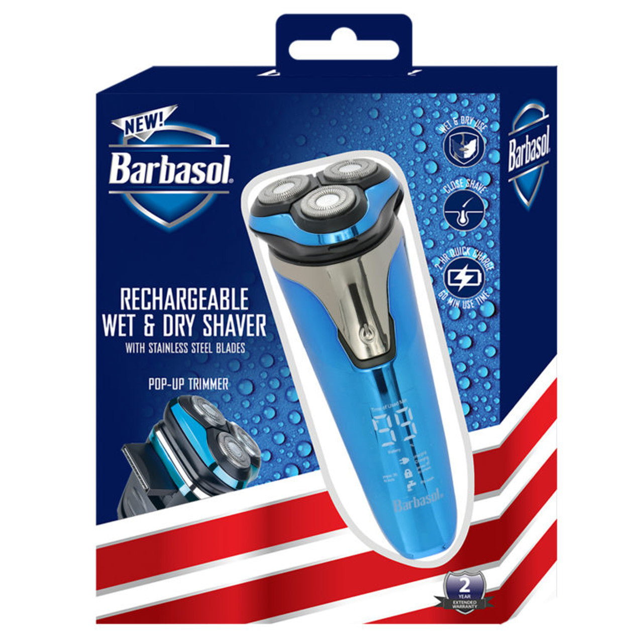 Barbasol Electric Shaver Rechargeable Wet & Dry Shaver Water Proof