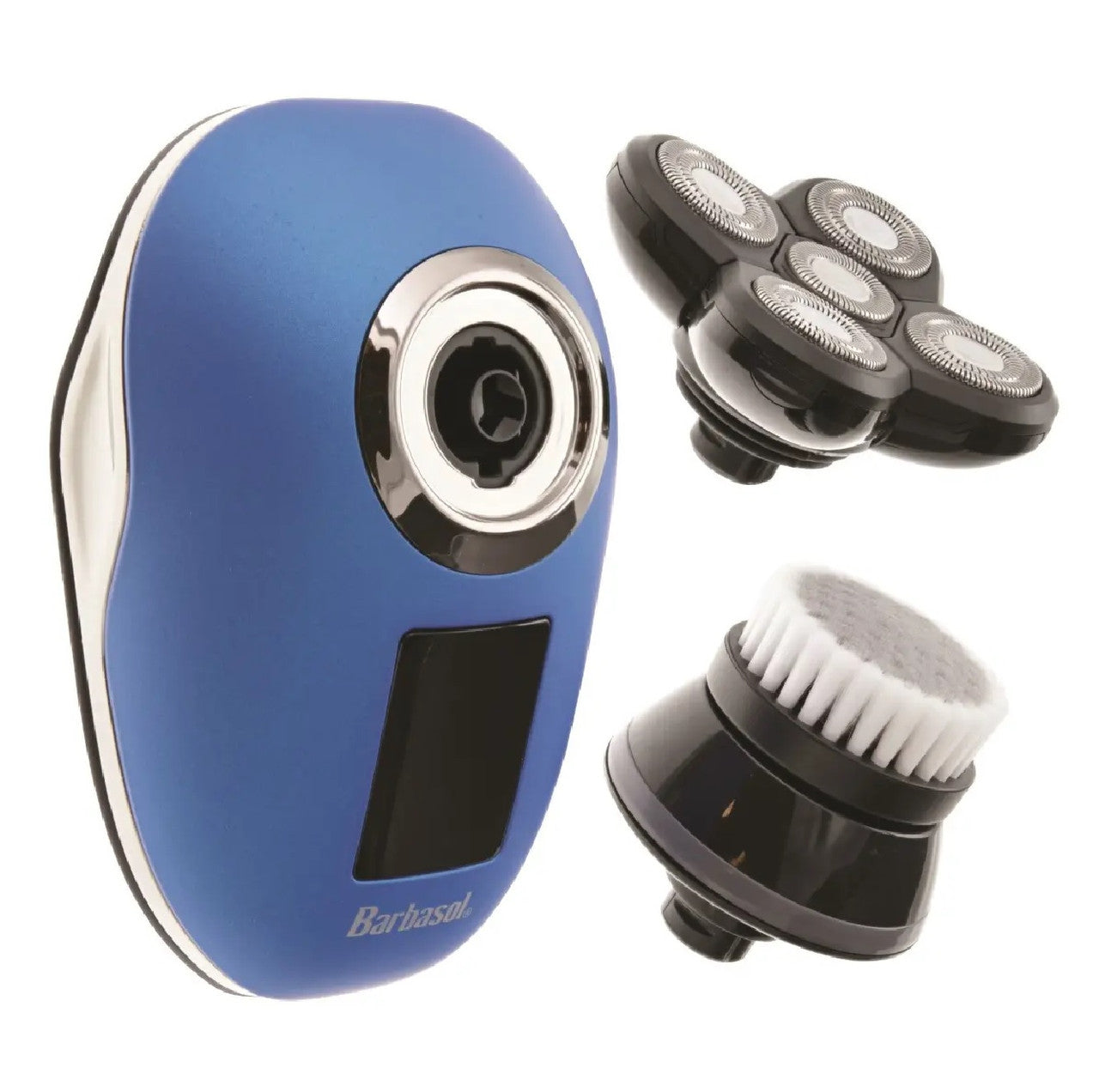 Barbasol Rechargeable LCD Head Shaver Set With Stainless Steel Blades