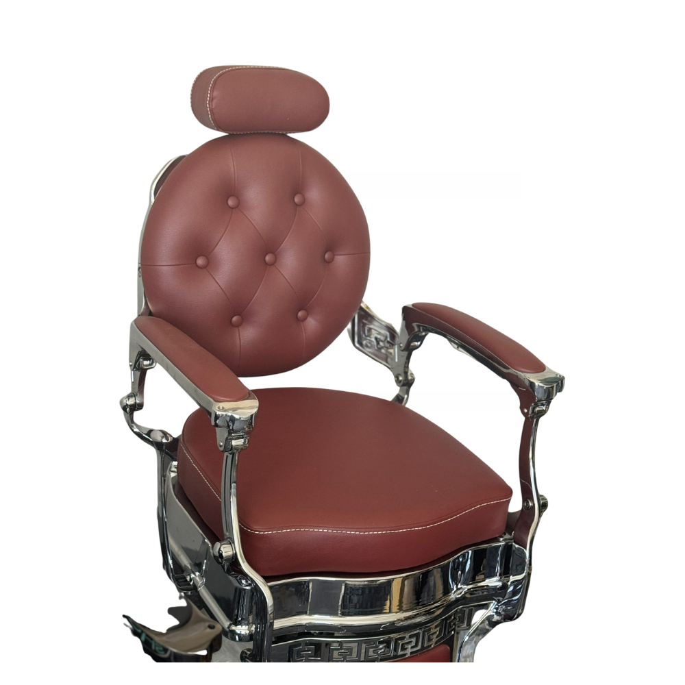 Maroon Barber Chair – Heavy Duty Superior Quality for Barbershops - DY-48-18-3M