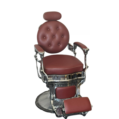 Maroon Barber Chair – Heavy Duty Superior Quality for Barbershops - DY-48-18-3M