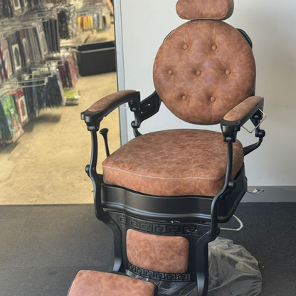 Brown Barber Chairs – Heavy Duty Superior Quality for Barbershops - DY-48-18-3