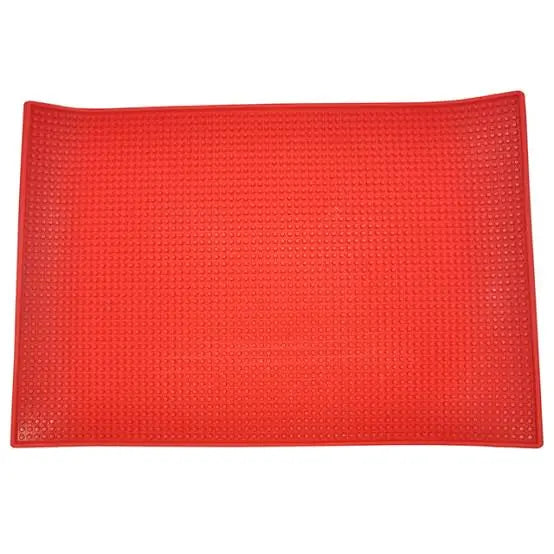 Barber Tools Mat Red Rubber Work Station Mat for Hair Salons