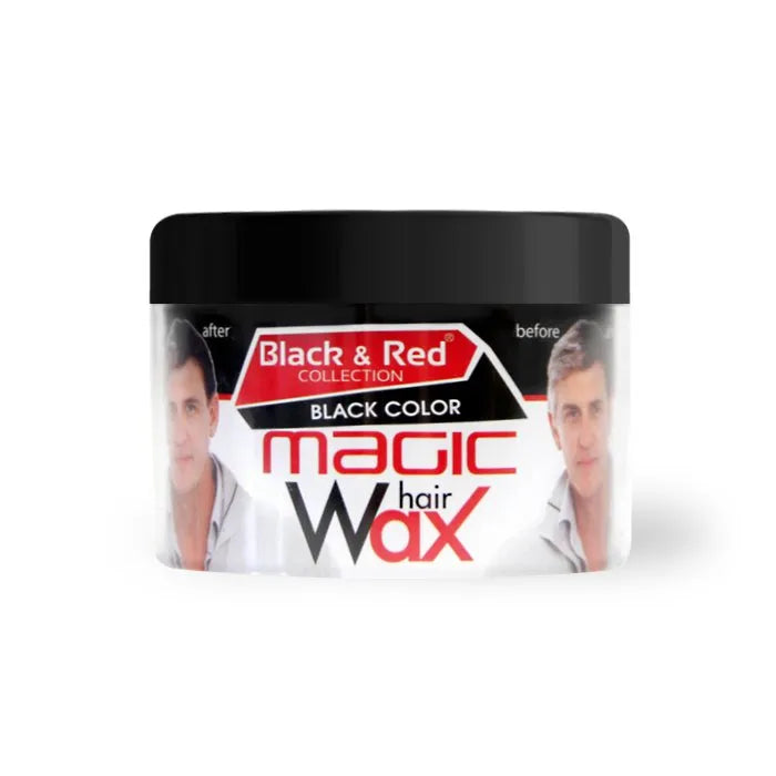 Black & Red – Magic Black Hair Color Wax –  White Cover (100ml)