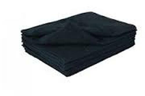 Barber Towels 10pk Black 32cm x 60cm