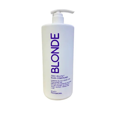 Hi Lift Blonde Zero Yellow Pure Conditioner – 1L | Moisturizing & Brass Neutralizing Conditioner for Blonde & Silver Hair