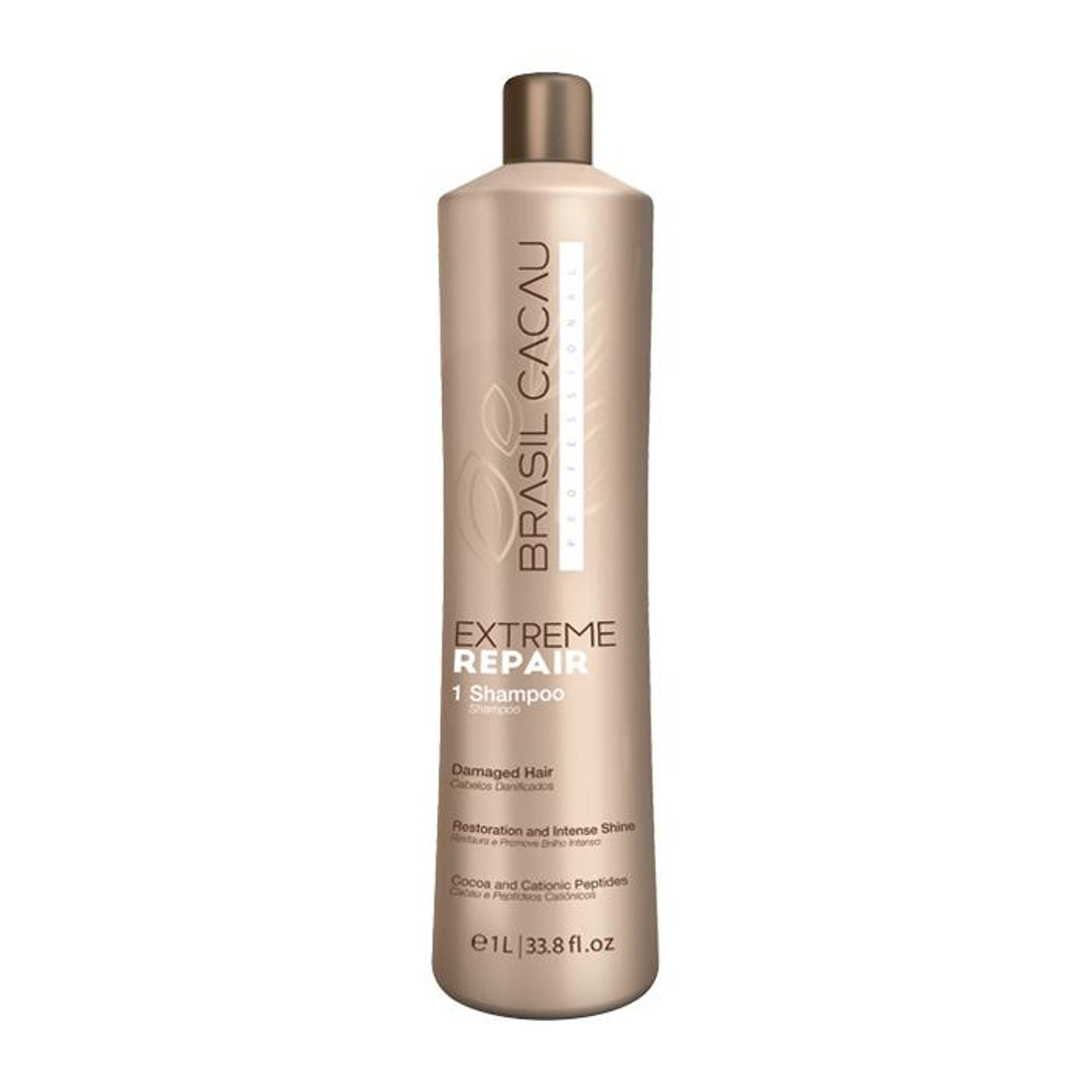 Brasil Cacau Extreme Repair Shampoo - 1L Dry Damaged Frizzy Hair Treatment + Free Hair Products