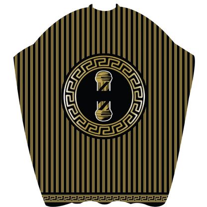 Cillo Customizable Barber Cutting Capes - Gold Pole Design