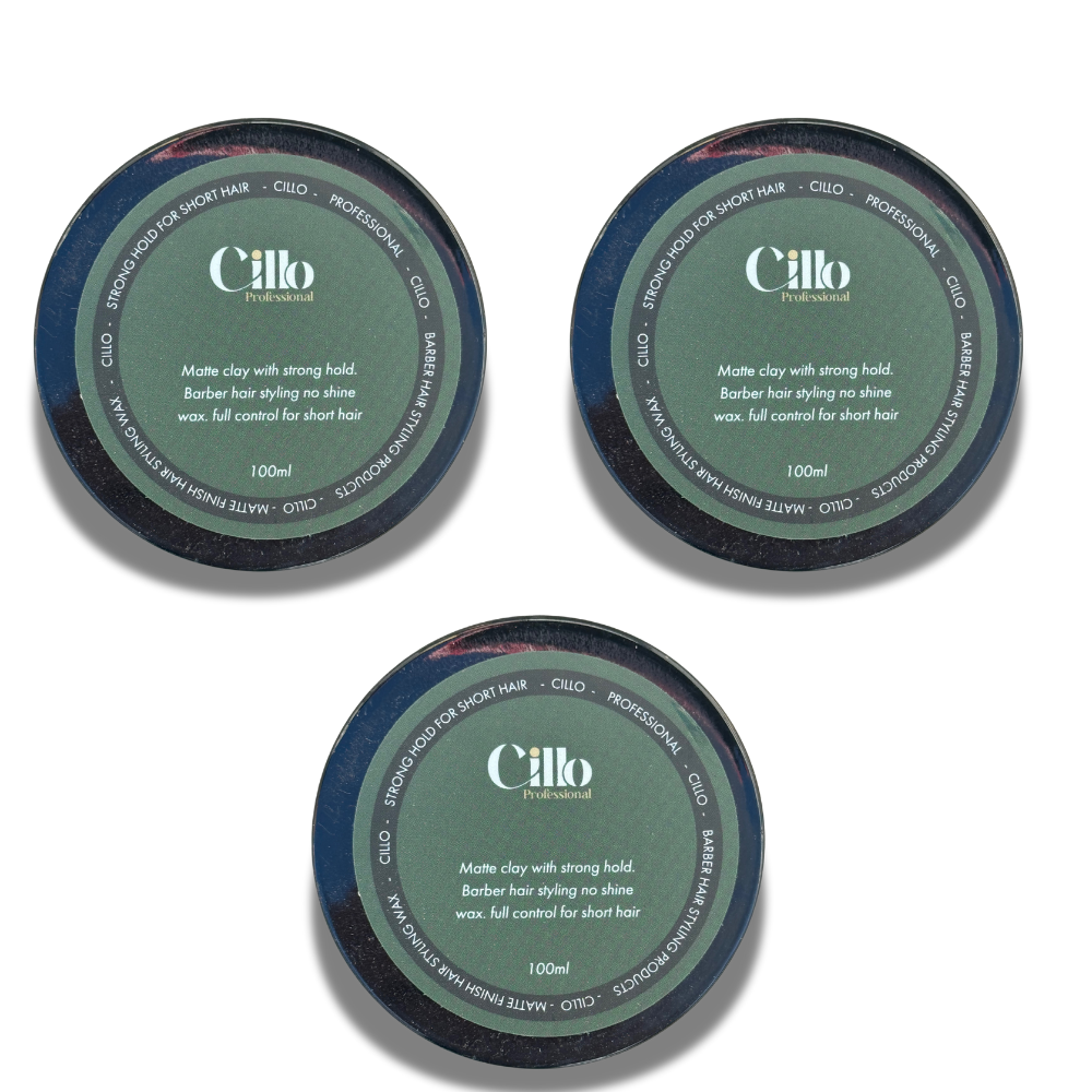 3x Cillo Matte Styling Wax Clay Efect - 100ml Style Wax