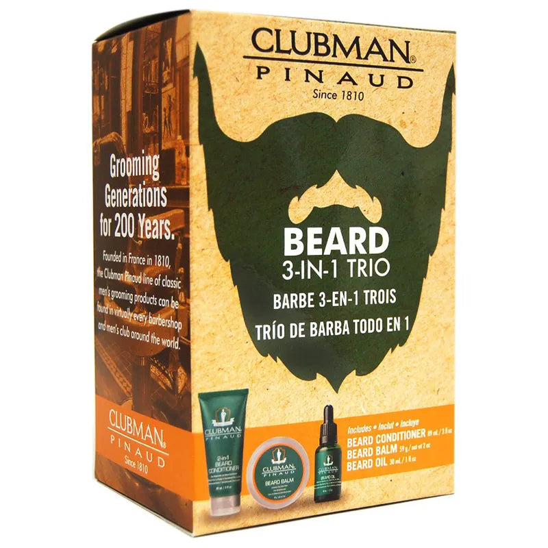 Clubman Pinaud Beard Styling Balm 3-IN-1 Trio