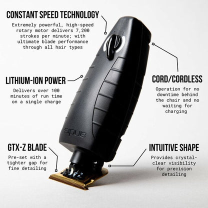 Andis GTX-EXO Hair Cutting Trimmer Cordless Li T-Outliner Black | 74100